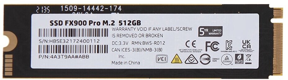 Накопитель SSD HP FX900 Pro 512Gb (4A3T9AA) - фото №14