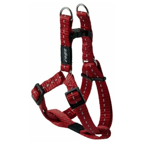 Шлейка Rogz Step-In Harness S (SSJ14), обхват шеи 20-31 см, красный, S шлейка разъемная для собак rogz utility s 11мм черный ssj14a 23 37 см