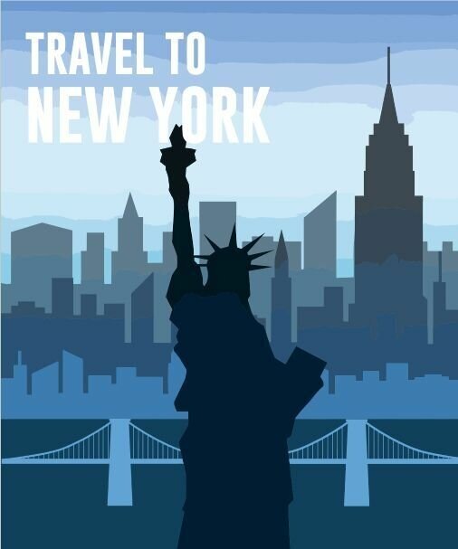 Плакат/постер Города New York/Нью-Йорк