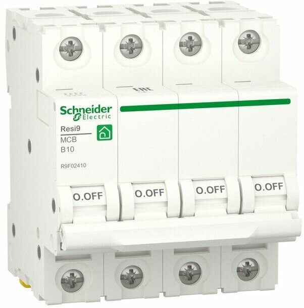 R9F02410 Автоматический выключатель Schneider Electric Resi9 10А 4п B, 6 кА - фотография № 2