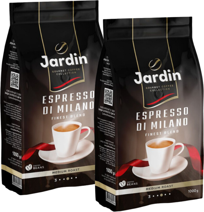 Кофе в зернах Jardin Espresso Di Milano 1 кг 2 штуки