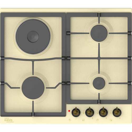 Поверхность газоэлектрическая making OASIS everywhere P-MRK31 бежевый/бронза (ретро, 3+1, чугун, г/к)