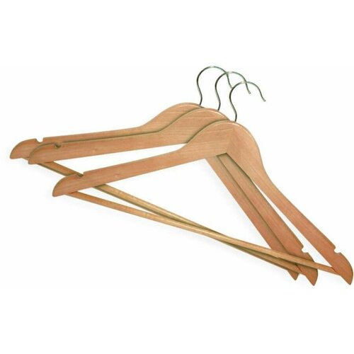 Вешалка для одежды деревянная 3шт, шт (YK-67510)