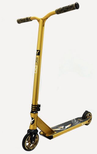 Изображение товара Трюковой самокат Y-SCOO, бронзовый, вращение руля 360 °, алюминий, колесо 120 мм