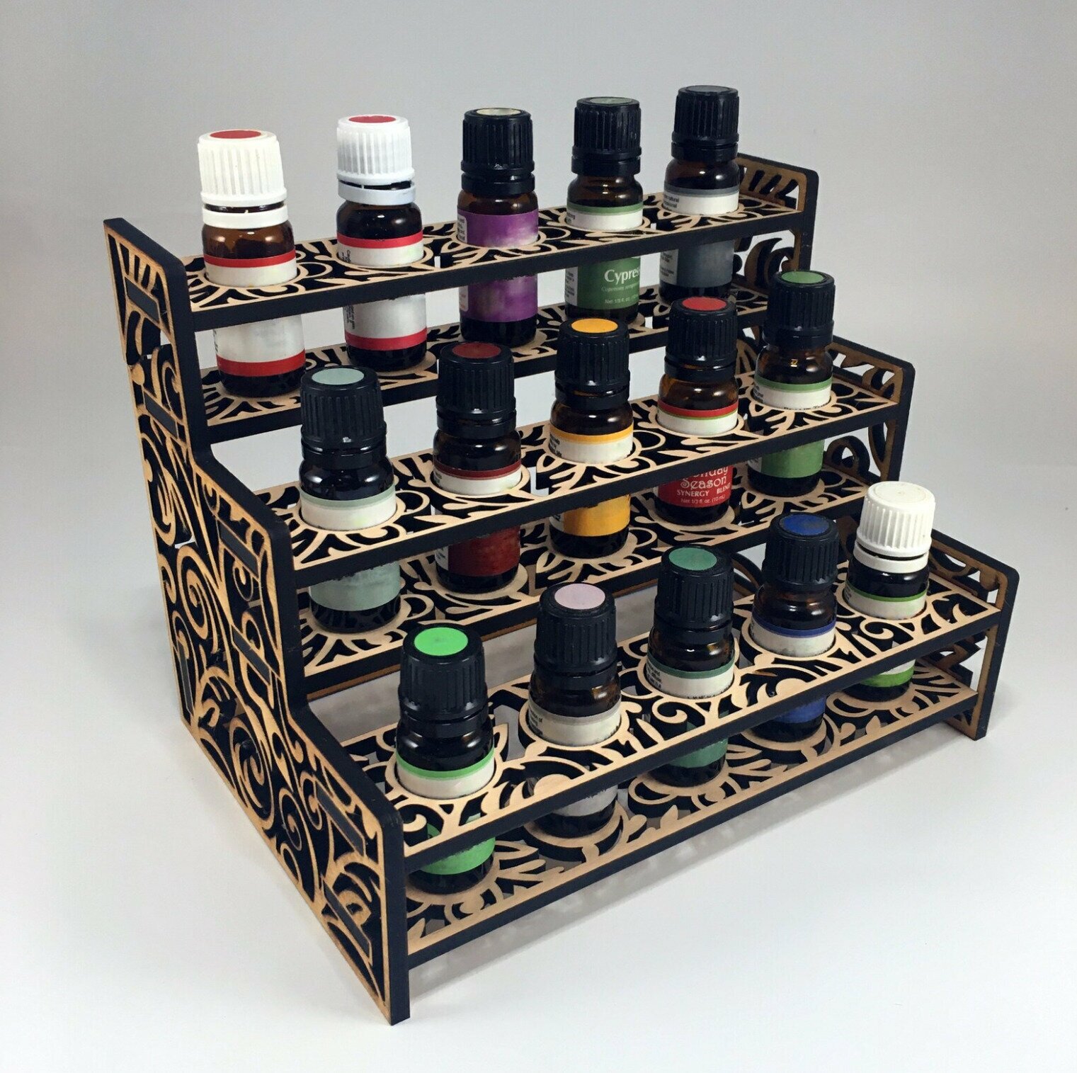 фото Полка из дерева 5 ячеек , подставка деревянная, держатель, стойка