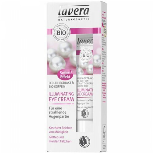 Lavera Крем для кожи вокруг глаз с экстрактом жемчуга и био-кофеином Illuminating Eye Cream, 15 мл