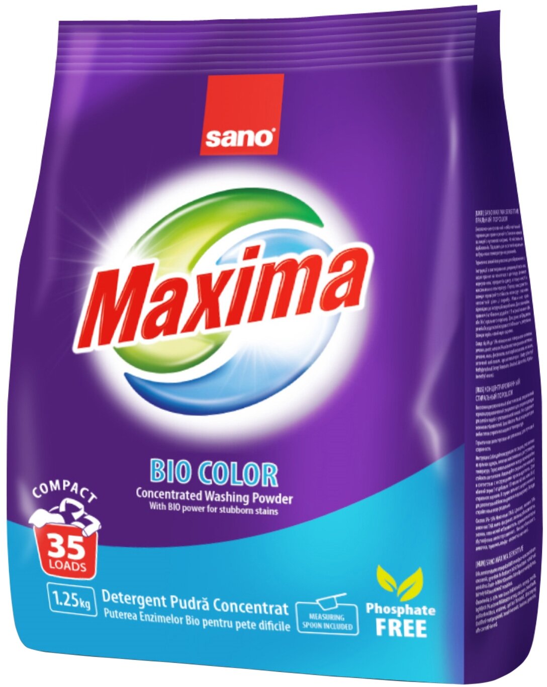 Стиральный порошок Sano Maxima Bio Color, 1.25 кг