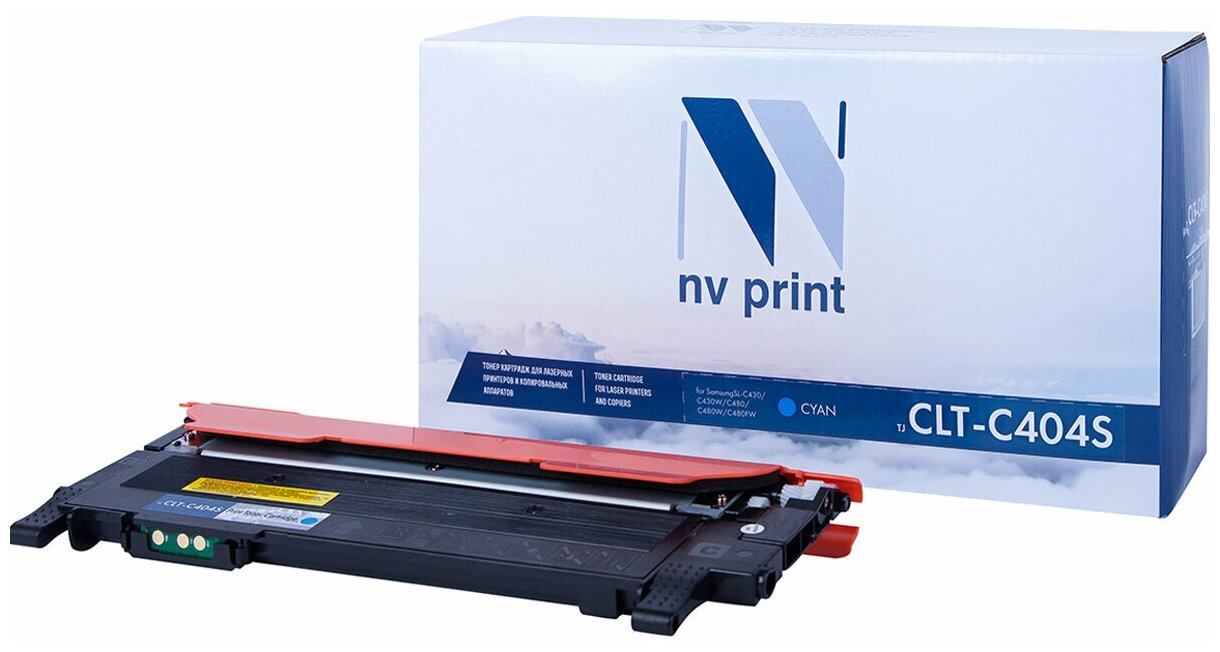 Картридж NV Print CLT-C404SC для лазерного принтера Samsung Xpress SL-C480 / SL-C480FW / SL-C480W / SL-C430 / SL-C430W / совместимый