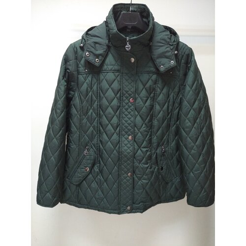 Куртка Frandsen, размер 52, зеленый куртка karmelstyle демисезонная средней длины силуэт полуприлегающий капюшон стеганая размер 48 черный