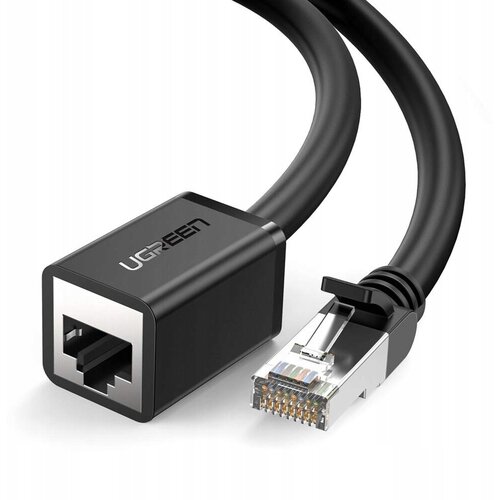 Сетевой кабель Ugreen FTP CAT-6 RJ45 1m Black UG-11279 удлинитель ugreen nw112 11281 cat 6 f utp ethernet rj45 extension male female patch cords длина 2м цвет черный