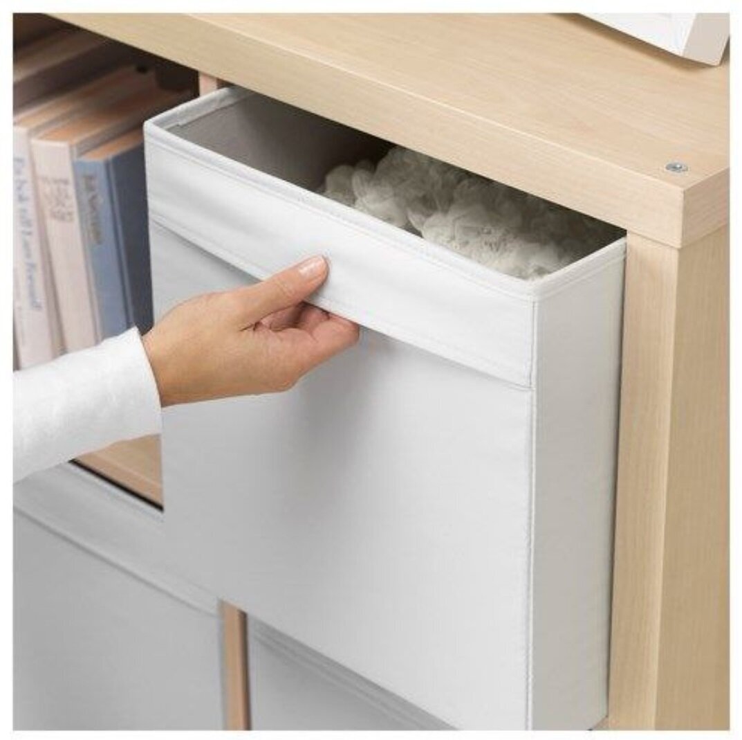 Коробка IKEA дрёна для хранения вещей 33х38х33 см, белый — фото 1