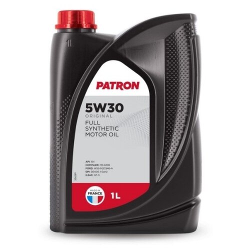 PATRON 5W30 5L ORIGINAL Масло моторное синтетическое 5л-для легковых автомобилей API SN, CHRYSLER MS-6395, FORD WSS-M2C946-A, GM dexos1 Gen2, ILSAC GF-5