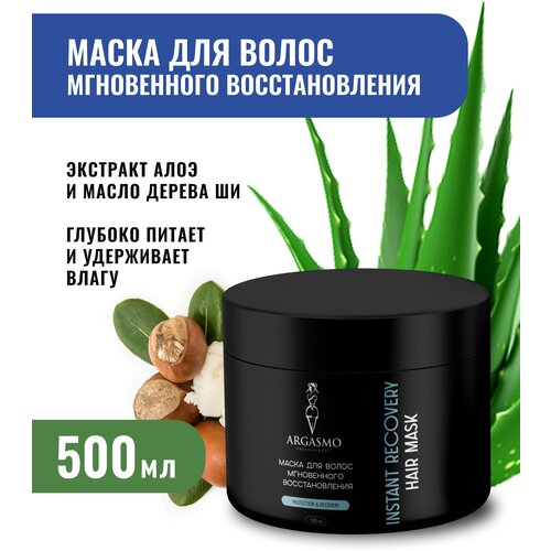 Реанимирующая крем-маска Argasmo INSTANT RECOVERY для лечения волос, 500 мл