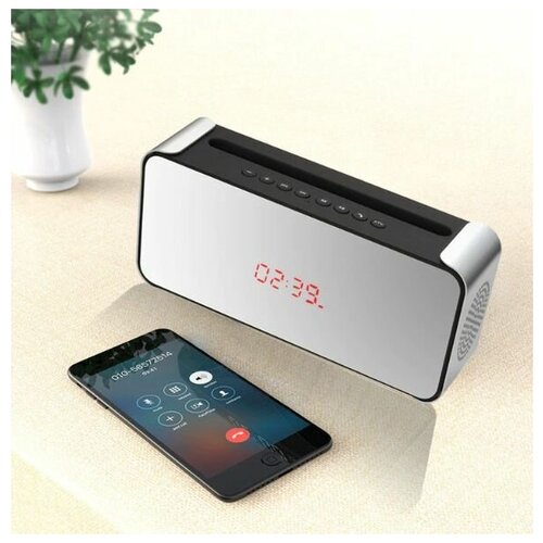 Колонка беспроводная часы Waterproof IPX4 K300 с LED дисплеем портативная Bluetooth блютуз 215900₽