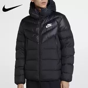 Пуховик NIKE, укороченный, размер M, черный