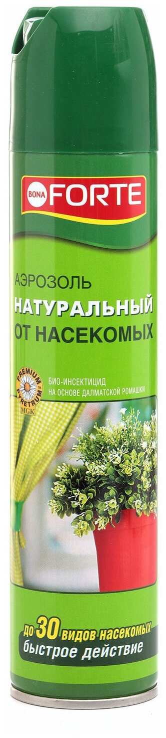 Аэрозоль Bona Forte натуральный от летающих и ползающих насекомых, 300 мл