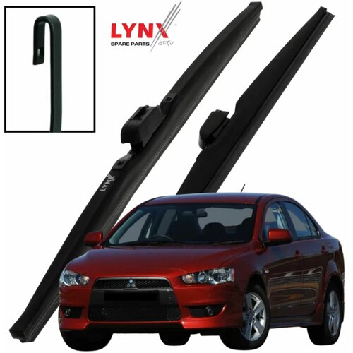 Дворники Mitsubishi Lancer (10) CY Митсубиси Лансер седан 2007 2008 2009 2010 2011 Щетки стеклоочистителя зимние LYNXauto 600мм-400мм к-т 2шт.