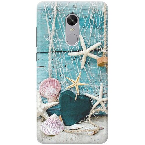 фото Cиликоновый чехол на xiaomi redmi note 4x / сяоми редми ноут 4х с принтом "морские звезды" gosso