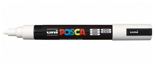 Маркер POSCA PC-5M, белый, 1.8 - 2.5 мм, пул. наконечник 71174