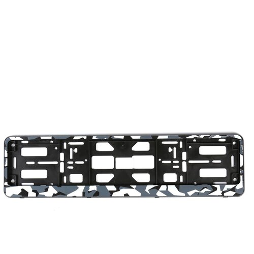 Рамка для автомобильного номера, книжка, камуфляж серый