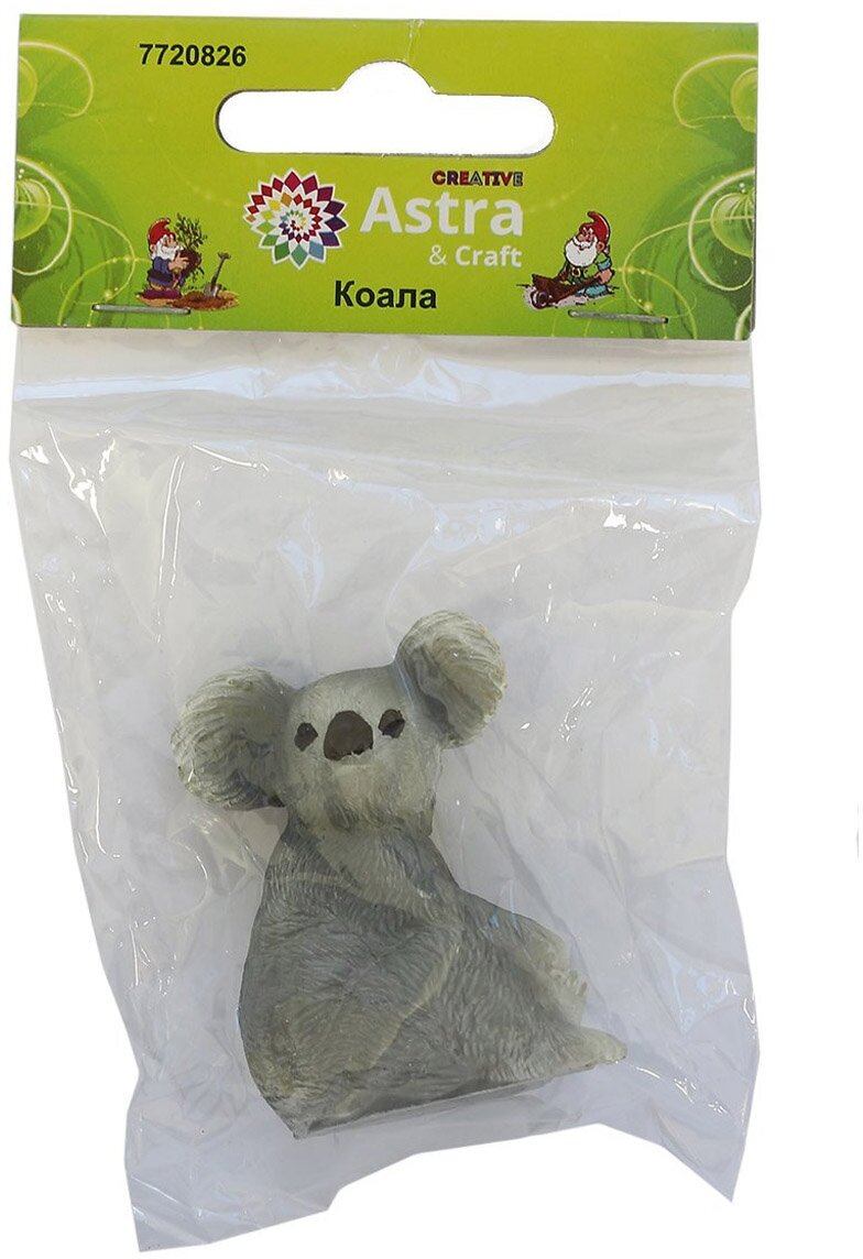 Миниатюрная фигурка животного 'Коала', 3,5*2,8*4,5 см, Astra&Craft — фото 1