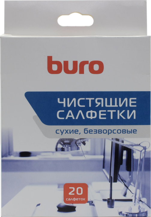 Buro BU-Udry сухие салфетки 20 шт. для оргтехники, для оптики