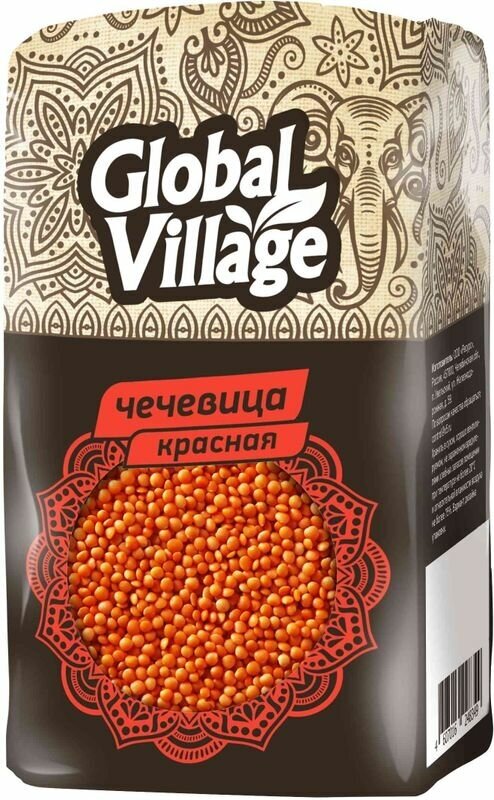 Чечевица Global Village красная 450 г