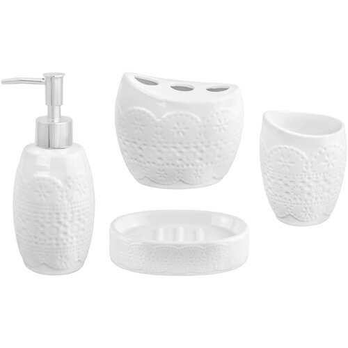 фото Набор для ванной 4 пр. "кружево" elan gallery