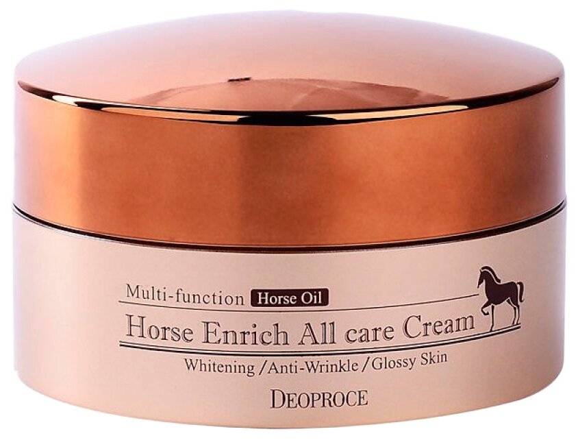 Крем для лица питательный с лошадиным жиром Deoproce Horse Enrich All Care Cream 100гр - фото №1