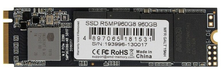 SSD накопитель AMD Radeon 960Гб, M.2 2280, SATA III - фото №1