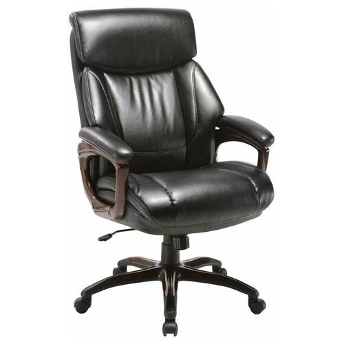 фото Компьютерное кресло easychair 638 tr для руководителя, обивка: искусственная кожа, цвет: черный/орех