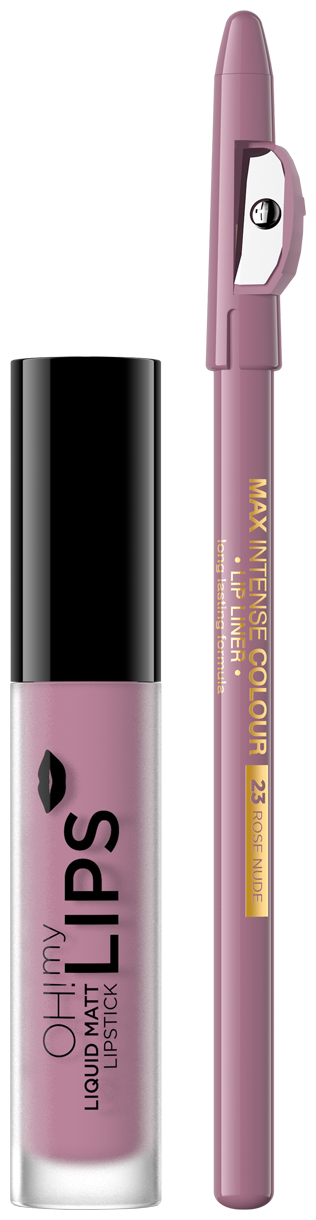  EVELINE    03  OH MY LIPS; 4,5 +     23-ROSE NUDE  MAX INTENSE COLOUR,  3