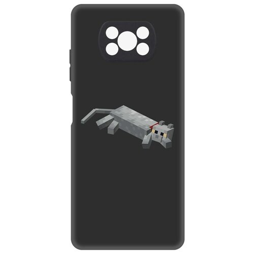 Чехол-накладка Krutoff Soft Case Minecraft-Кошка для Xiaomi Poco X3 черный чехол накладка krutoff soft case minecraft кошка для xiaomi poco f4 черный