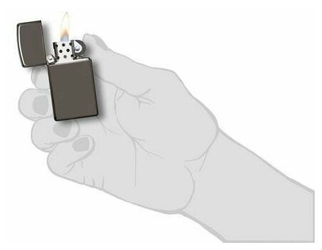 Зажигалка бензиновая Slim Zippo 20492 Black Ice - фотография № 7