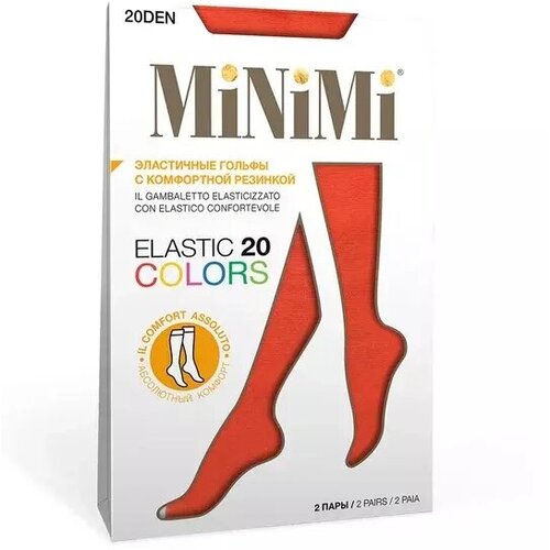 Гольфы MiNiMi, 20 den, 2 пары, размер 0 (Uni), коралловый