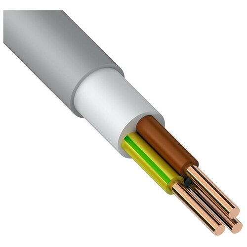 NYM 3х4 (2,25мм/3,97мм2) сер ГОСТ (фасовка) ККЗ