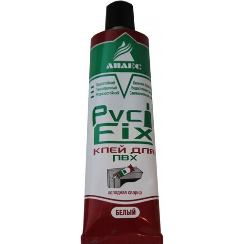 Клей анлес PVC FIX, белый, для ПВХ, 150 мл клей для пвх greenteq pvc kleber тюбик 200 гр белый