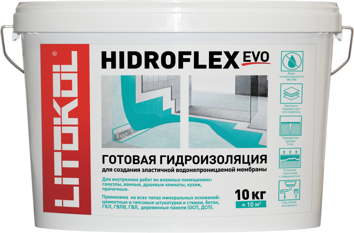 Гидроизоляция HIDROFLEX 10 кг Litokol 22510