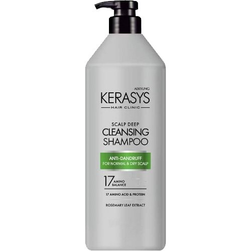 KeraSys шампунь For Scalp Care Deep Cleansing Anti-Dandruff Лечение кожи головы Освежающий для сухой, чувствительной и нормальной кожи головы, 400 мл