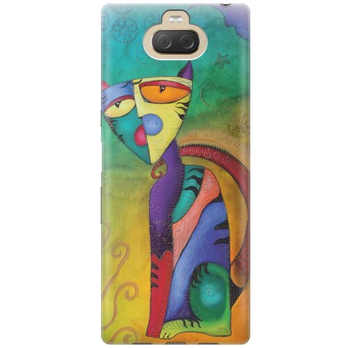 фото Re:pa накладка transparent для sony xperia 10 plus / xa3 ultra с принтом "разноцветный котик"