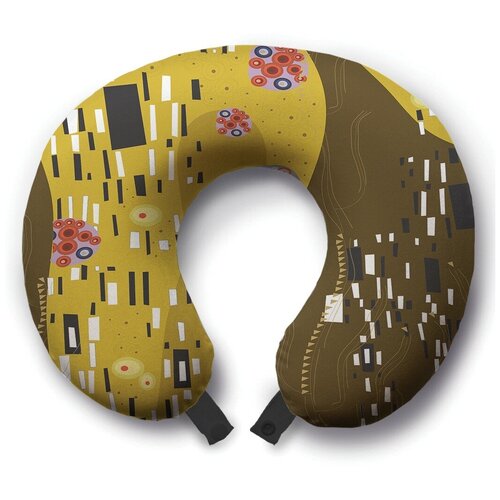 фото Подушка для шеи ambesonne хаотичная абстракция, желтый/коричневый