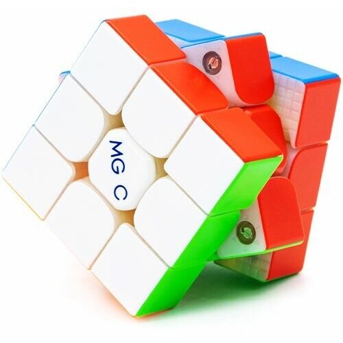 Скоростной магнитный Кубик Рубика YJ 3x3х3 MGC Evo / Развивающая головоломка / Цветной пластик кубик рубика скоростной магнитный yj 3x3x3 mgc