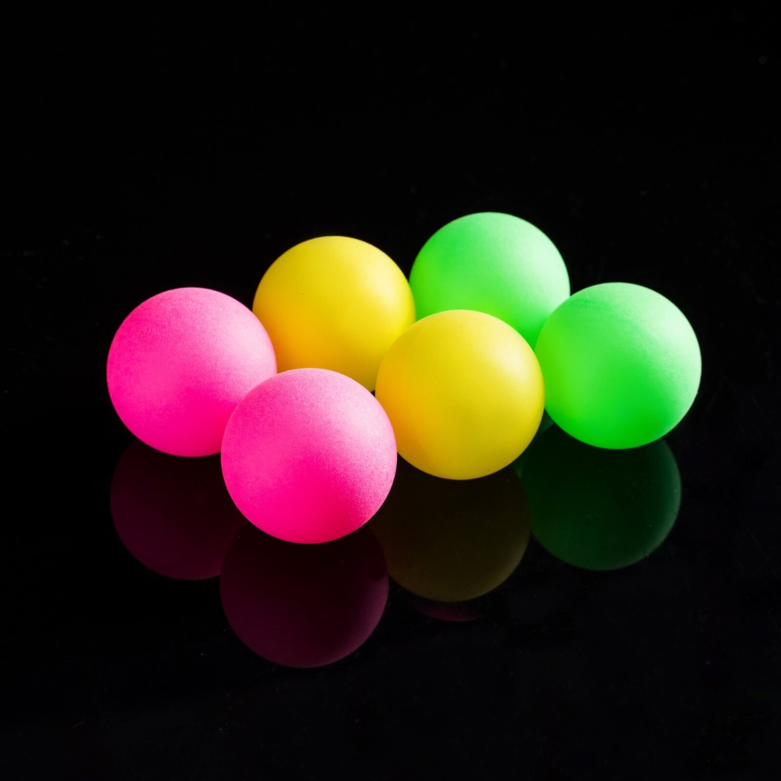 Мяч ONLYTOP, для настольного тенниса, диаметр 40 мм, набор 6 штук, цвет микс