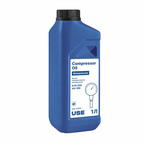 Масло USE компрессорное минеральное GTD 250 1 л USE-30011 remeza масло компрессорное vg 100 2л 8101241