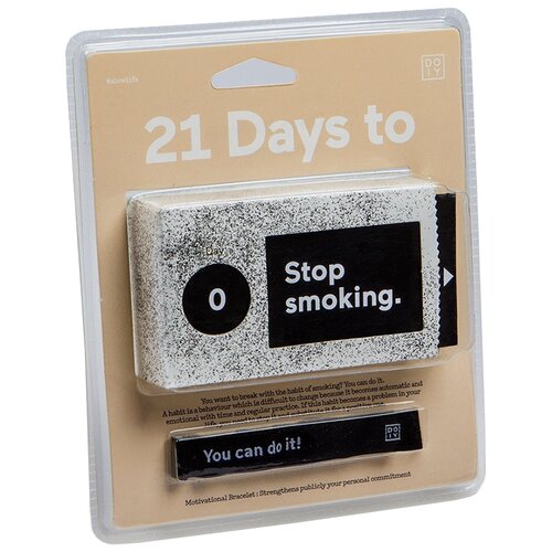 Doiy Набор бумажных мотиваторов. 21 день, чтобы бросить курить., черный..