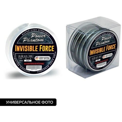 леска power phantom invisible force clear диаметр 0 25 мм тест 7 2 кг 100 м Леска Power Phantom Invisible Force CLEAR, диаметр 028 мм, тест 85 кг, 100 м