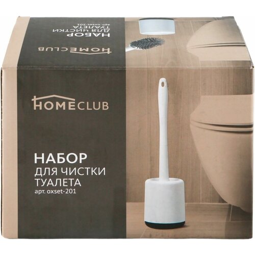 Набор для чистки туалета HOMECLUB 41х9см силиконовый ершик, пластик Арт. oxset-201