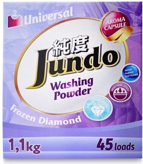Стиральный порошок Jundo Frozen Diamond универсальный, концентрированный, 1.1 кг