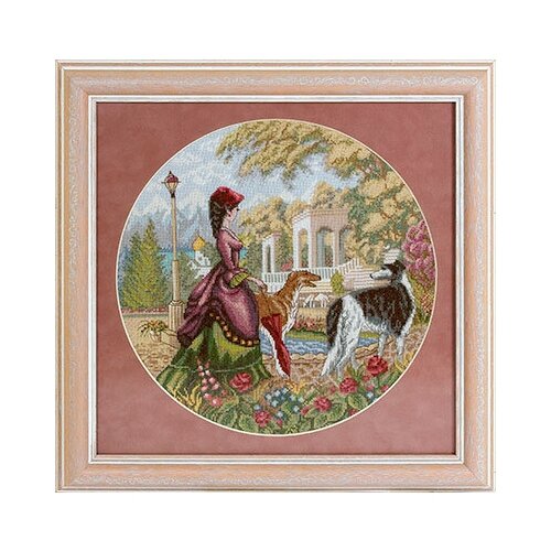 фото Набор для вышивания «panna» ис-0972 дама с борзыми