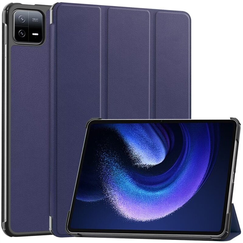 Чехол для планшета Xiaomi Mi Pad 6 / Mi Pad 6 Pro (11 дюймов), с магнитом, прочный пластик (темно-синий)